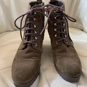 Aquatalia Wedge Lace up Boot